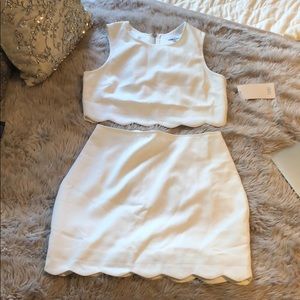 Two piece matching skirt set